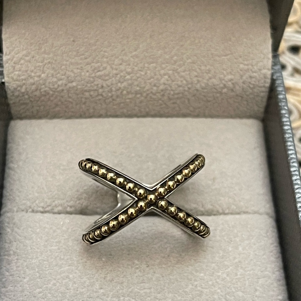 Lagos Gold and Silver Women's X Ring